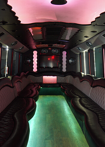 Fort Wayne party bus with custom built interior